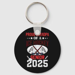 Proud Grandpa Of A Ice Hockey Senior 2025 Graduati Key Ring