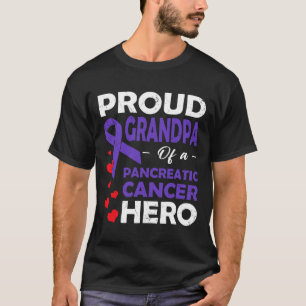 Proud Grandpa Of A Pancreatic Cancer Hero Warrior  T-Shirt