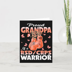 Proud Grandpa Of A Rsd Crps Warrior Awareness Boxi Card