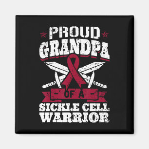 Proud Grandpa Of A Sickle Cell Warrior Scd Awarene Magnet