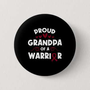 Proud Grandpa Of A Sickle Cell Warrior Sickle Cell 6 Cm Round Badge