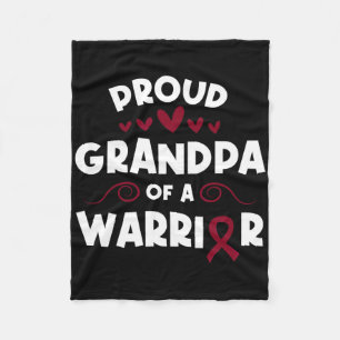 Proud Grandpa Of A Sickle Cell Warrior Sickle Cell Fleece Blanket