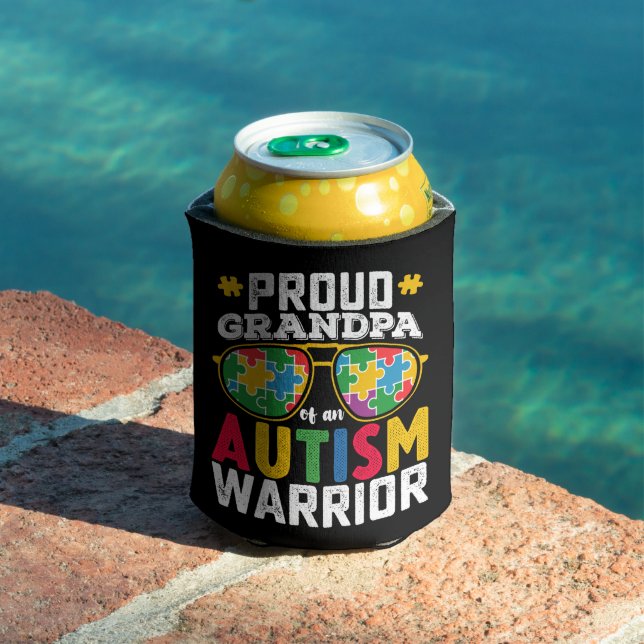 Proud Grandpa Of An Autism Warrior Family Can Cooler (In Situ Pool)