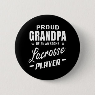 Proud Grandpa Of An Awesome Lacrosse Player  6 Cm Round Badge