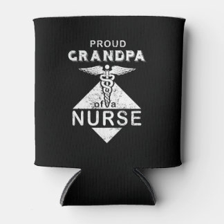 Proud Grandpa Of Nurse Men Nurse Family Nurse Can Cooler