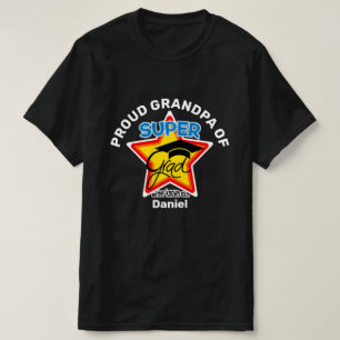 PROUD GRANDPA OF Super Grad-On Dark-Editable Text T-Shirt