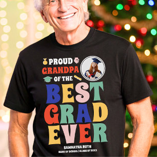Proud Grandpa of the Best Grad Ever Photo Tri-Blend Shirt