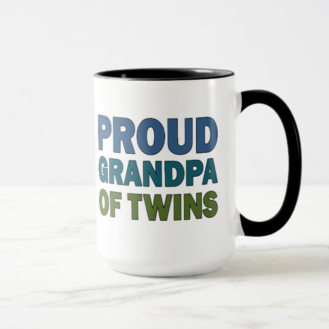 Proud Grandpa of Twins Mug (Right)