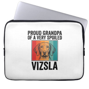 Proud Grandpa Vizsla Vintage Dog Lover Design_1 Laptop Sleeve