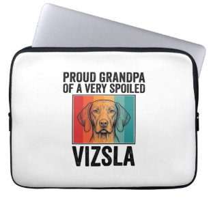 Proud Grandpa Vizsla Vintage Dog Lover Design_1 Laptop Sleeve