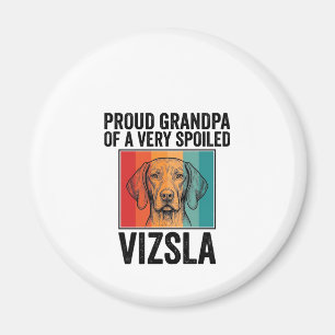 Proud Grandpa Vizsla Vintage Dog Lover Design_1 Magnet