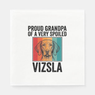 Proud Grandpa Vizsla Vintage Dog Lover Design_1 Napkin
