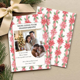 Proud Grandparents Holiday Photo Baby Announcement