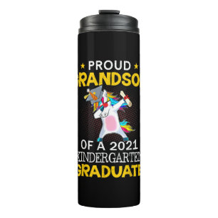 Proud Grandson 2021 Kindergarten Graduate Unicom Thermal Tumbler