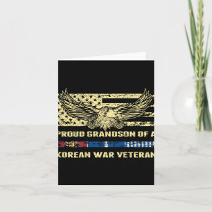Proud Grandson Of A Korean War Veteran Military Ve Card