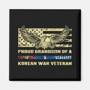 Proud Grandson Of A Korean War Veteran Military Ve Magnet