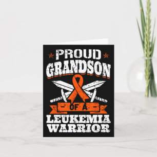 Proud Grandson Of A Leukaemia Warrior Awareness Bl Card