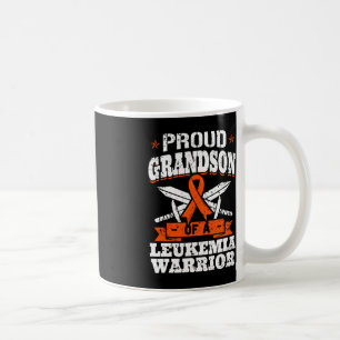 Proud Grandson Of A Leukaemia Warrior Awareness Bl Coffee Mug