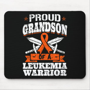 Proud Grandson Of A Leukaemia Warrior Awareness Bl Mouse Pad