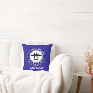 Proud Grandson of a P-38 Veteran Cushion