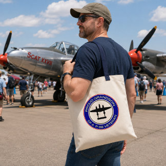 Proud Grandson of a P-38 Veteran Tote Bag