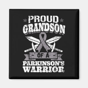 Proud Grandson Of A Parkinsons Warrior Pd Awarenes Magnet