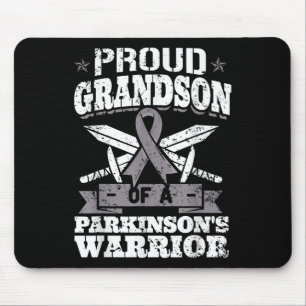 Proud Grandson Of A Parkinsons Warrior Pd Awarenes Mouse Pad