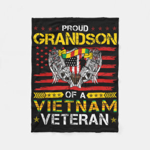 Proud Grandson Of A Vietnam Veteran Fleece Blanket