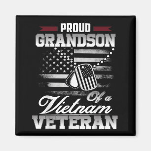 Proud Grandson Of A Vietnam Veteran Military Shirt Magnet