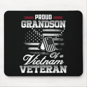 Proud Grandson Of A Vietnam Veteran Military Shirt Mouse Pad