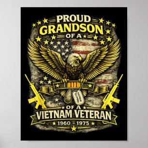 Proud Grandson of A Vietnam Veteran Shirt Poster