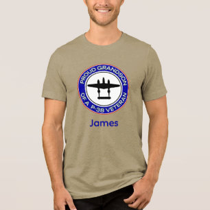 Proud Grandson of a Woman P-38 Veteran Tri-Blend Shirt