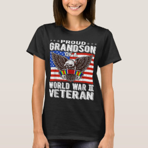Proud Grandson Of A World War 2 Veteran - Patrioti T-Shirt