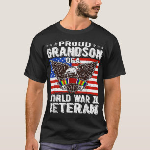 Proud Grandson Of A World War 2 Veteran - Patrioti T-Shirt