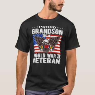Proud Grandson Of A World War 2 Veteran Patriotic T-Shirt