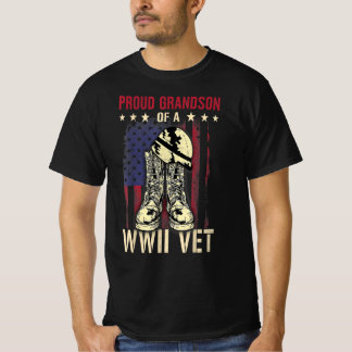 proud grandson of a wwii vet s world war two veter T-Shirt