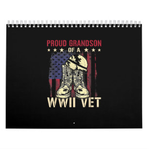 Proud Grandson Of A Wwii Vet World War Gift Calendar