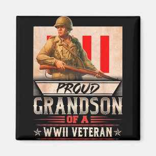 Proud Grandson Of A Wwii Veteran Magnet