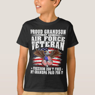 Proud Grandson Of An Air Force Veteran - Freedom I T-Shirt