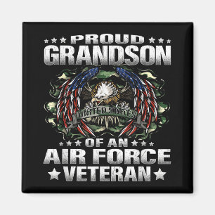 Proud Grandson Of An Air Force Veteran Military Ve Magnet