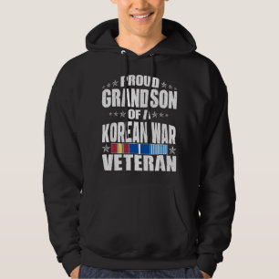 Proud Grandson Of Korean War Veteran - Military Fa Hoodie