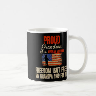 Proud Grandson Of Vietnam Veteran Military Family  Coffee Mug