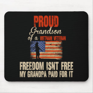 Proud Grandson Of Vietnam Veteran Military Family  Mouse Pad