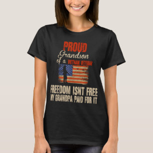 Proud Grandson Of Vietnam Veteran Military Family  T-Shirt