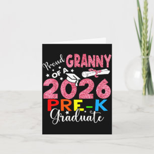 Proud granny of 2026 pre-k graduate mothers day card