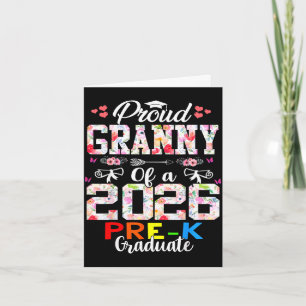Proud granny of 2026 pre-k graduate mothers day card
