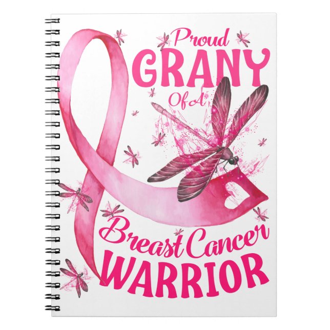 Proud Granny Of A Breast Cancer Warrior Awareness Notebook (Front)