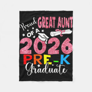 Proud great aunt of 2026 pre-k graduate mothers fleece blanket
