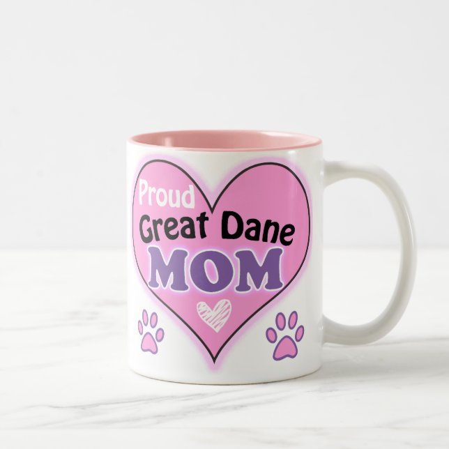 Proud Great Dane Mum Two-Tone Coffee Mug (Right)