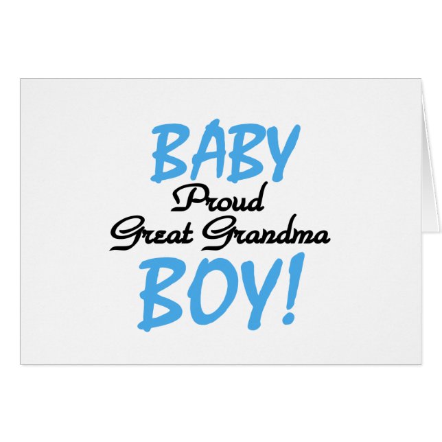 Proud Great Grandma Baby Boy Tshirts and Gifts (Front Horizontal)